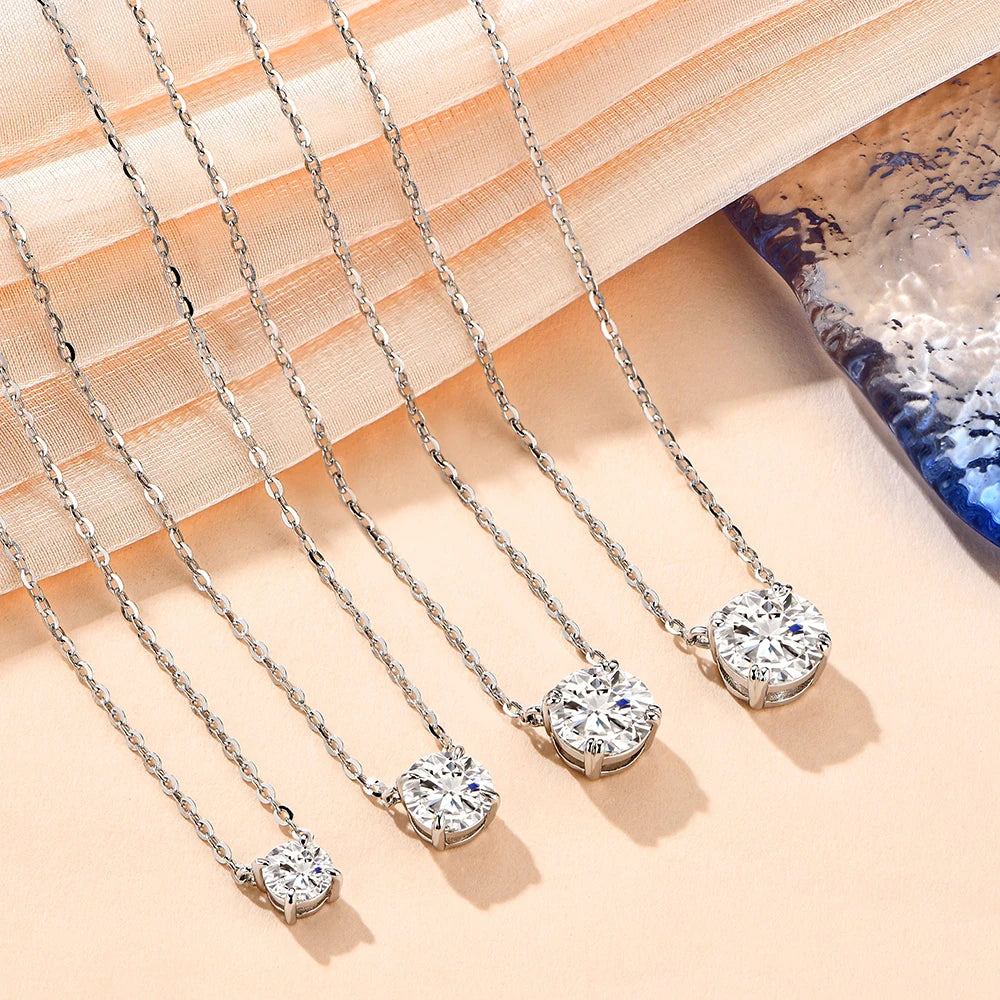 Moissanite Diamond Pendant Necklace