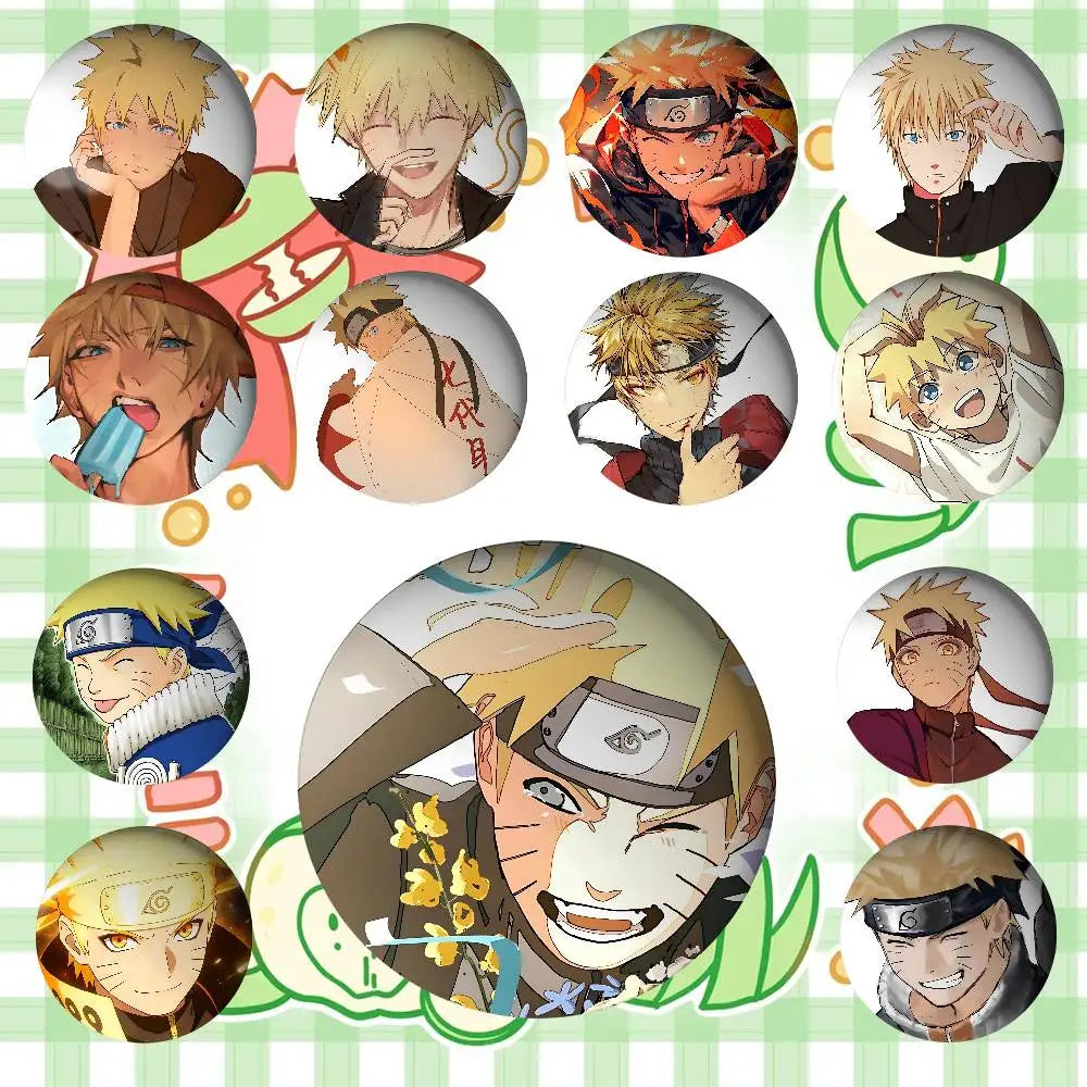 S-Smart N-NARUTOs Badges Tinplate Soft Button Pin Brooch Metal Badge Custom Jewelry Accessories Hat Bag Lapel