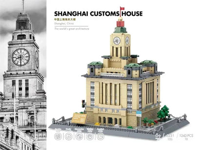 MOC World Famous Architecture Edifice Opera House Building Blocks Villa Savoye Bridge Tower Toy Children Birthday Christmas Gift