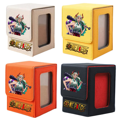 ONE PIECE Luffy Zoro Trading Card Deck Box with Window Cartoon Magnetic Closure Game Card Deck Holder Jewelry Organiser Case