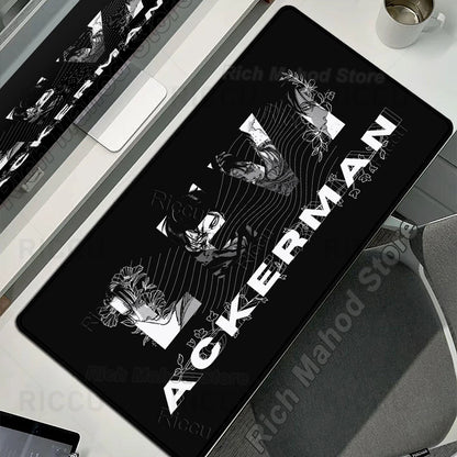 Anime Attack on Titan XXL Desk Mat Large Black White Mouse Pad Gamer Computer Mousepad Gaming Laptop Keyboard Mouse Mats Carpet
