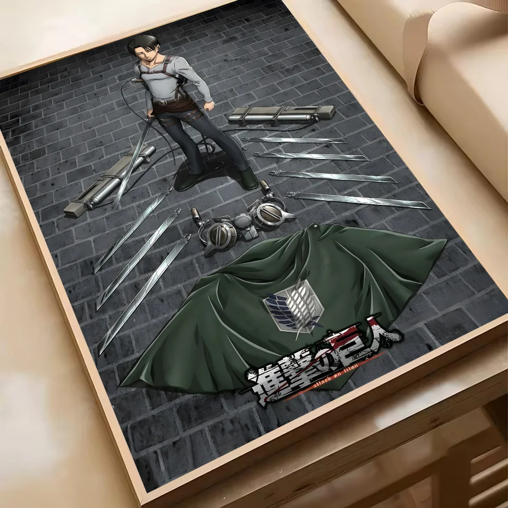 Attack On Titan Levil Ackerman Anime Poster HD Art Sticky Wall Waterproof Home Living Room Bedroom Bar Aesthetic Decoration