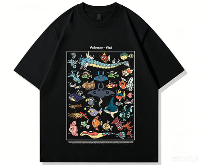 Pokemon Fish Guide Retro T-Shirt