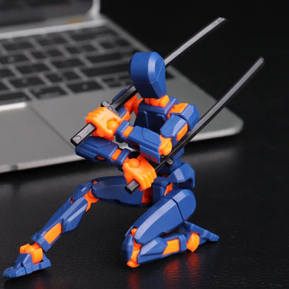 3D Printed Multi-Jointed Movable Shapeshift Robot Action Figure with Full Articulation for Stop Motion Animation 5 Action Figure