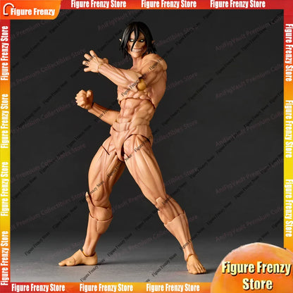 In Stock 100% Original Kaiyodo Reissue Eren Yeager NR084 Attack on Titan Amazing Yamaguchi Revoltech Attack Titan Model Toys