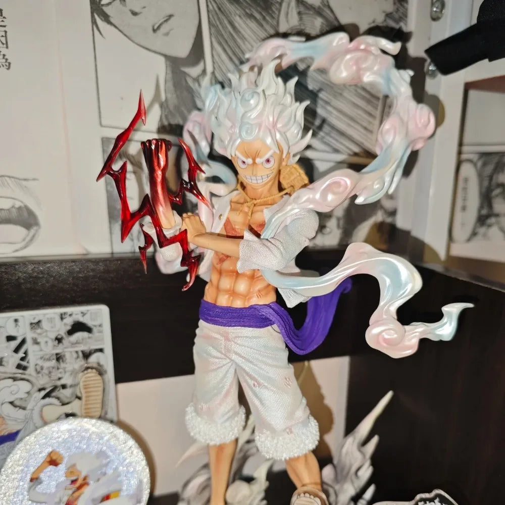 25cm/9.84in Anime Figure 5 Gear Luffy One Piece Figure Nika Luffy Figure PVC Statue Collectible Model Toys Gifts