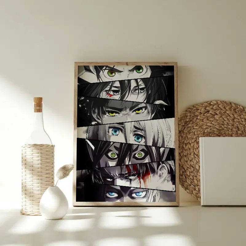 1PC Popular Japanese Anime Attack On Titan Poster Self-adhesive Art Waterproof Paper Sticker Coffee House Bar Room Wall Decor