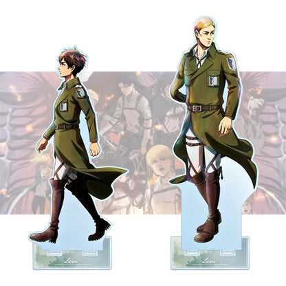 Attack on Titan Levi Ackerman Survey Corps Walking Coat Ver 15cm Acrylic Stand Keychain Anime Otaku Collectible Decor Gift