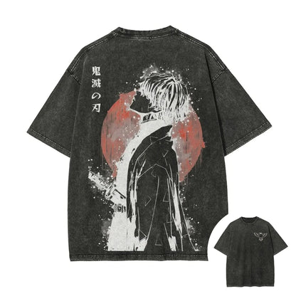 Demon Slayer Zenitsu Agatsuma Retro Washed T-Shirt