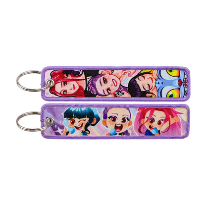 Anime Character Embroidery Keychain