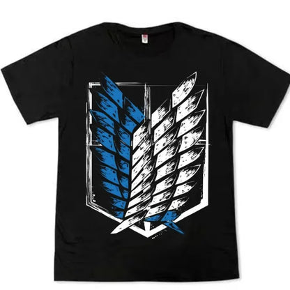 26 Summer Jujutsu Kaisen/Attack on Titan Anime Printed Loose Short-sleeved Pure Cotton Children's T-shirt Unisex Casual Loose