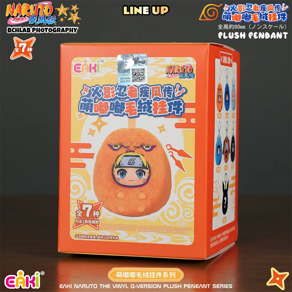 In Stock EAKI Naruto Shippuden Mengdudu Cute Series Plush Hanging Blind Boxes Naruto Sasuke Backpack Holiday Fans Gifts