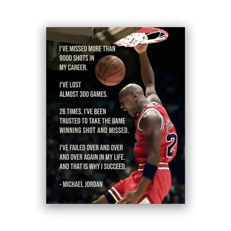 Basketball MJ Slam Dunk Poster