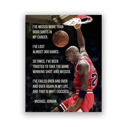 Basketball MJ Slam Dunk Poster