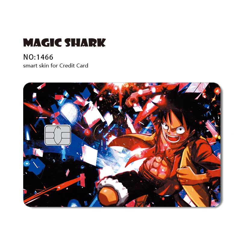 Hot Sale Maigc Shark Anime One-Pieces Chopper Luffy Nami Waterproof Front Side Sticker Film Skin for Credit Debit Card