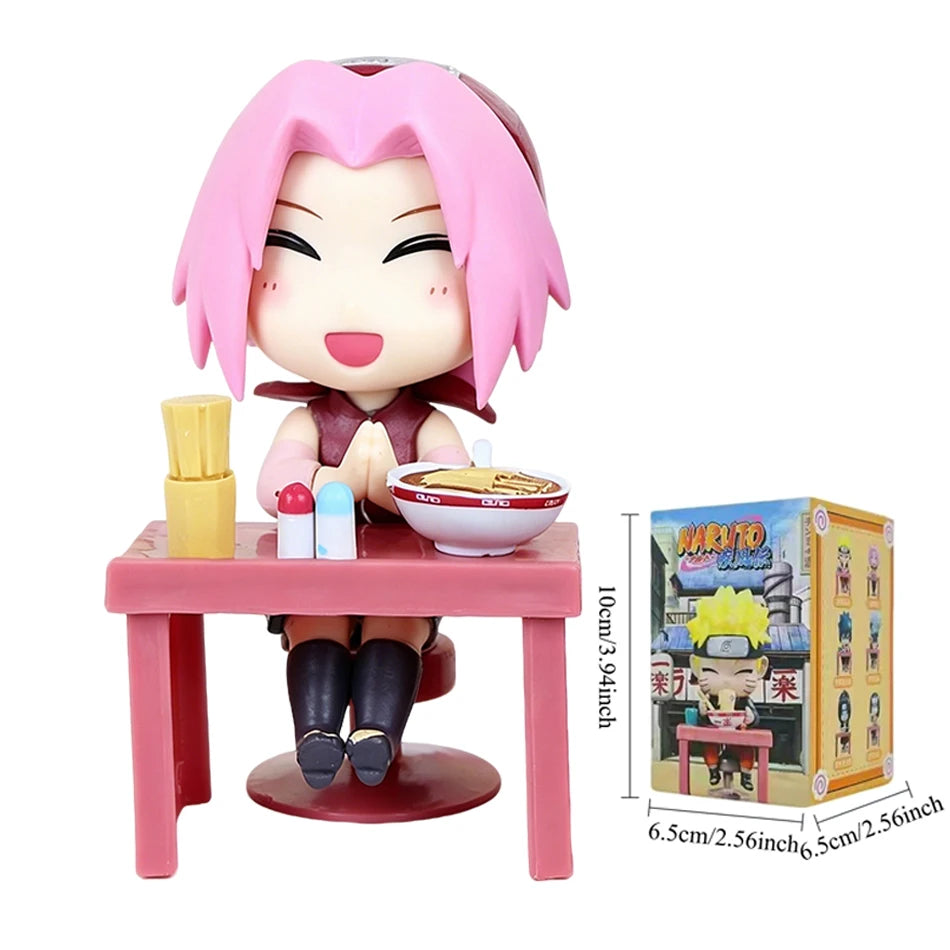 Anime New In Stock  Naruto Breeze Ramen Lamian Noodles Theme Blind Box Handmade Ornament Gift Naruto Sasuke Model Toys
