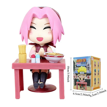 Anime New In Stock  Naruto Breeze Ramen Lamian Noodles Theme Blind Box Handmade Ornament Gift Naruto Sasuke Model Toys