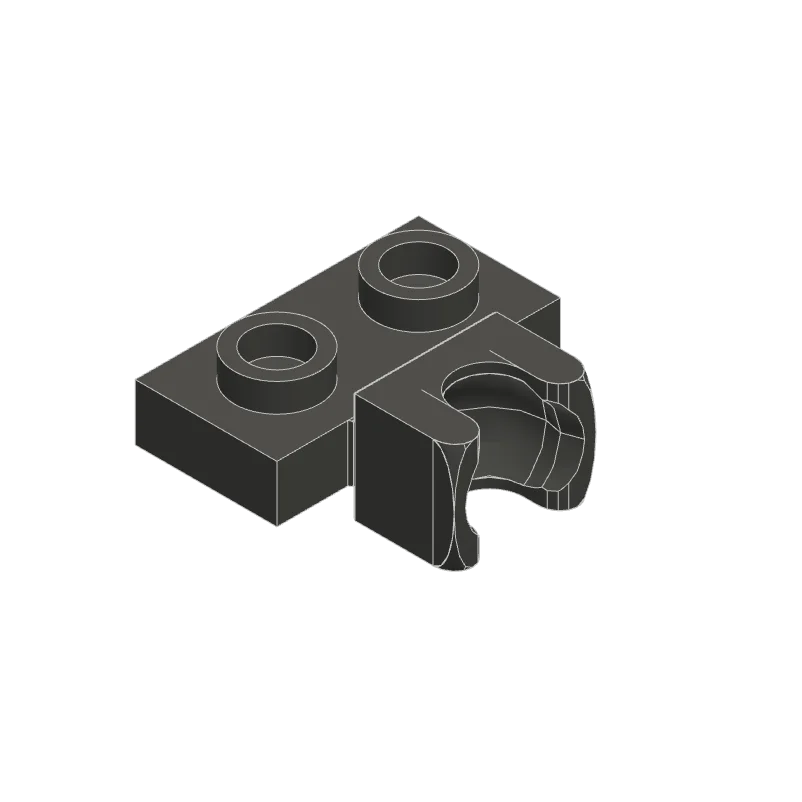 10PCS 14704 1X2 with Tow Ball Socket on Side Block Moc Compatible with Brick DIY Children's Toy Assembly