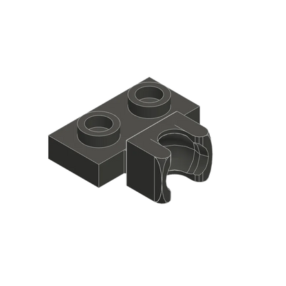 10PCS 14704 1X2 with Tow Ball Socket on Side Block Moc Compatible with Brick DIY Children's Toy Assembly