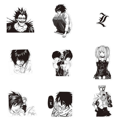 10/30/65pcs Japan Classic Anime Death Note Stickers Toy DIY Computer Luggage Phone Bike Waterproof Cool Cartoon Sticker for Kids