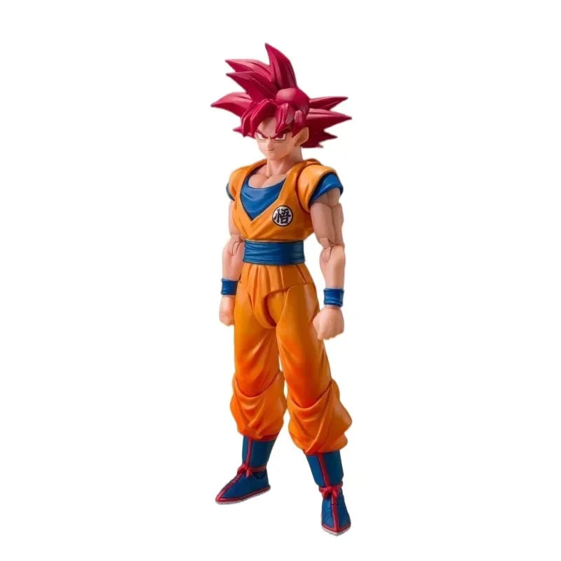 100% Original Bandai SHFiguarts Dragon Ball Super Saiyan Dios Son Goku 3.0 Action Figure Collect Decorative Model Hobby Gift