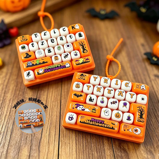 New Giant Keycap Keycap 26-piece Set Keychain Keycap Clicker Bag Charms Key Caps Keyboard Fidgets Clicker Halloween Xmas Gifts