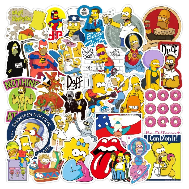 The Simpsons Graffiti Waterproof Stickers