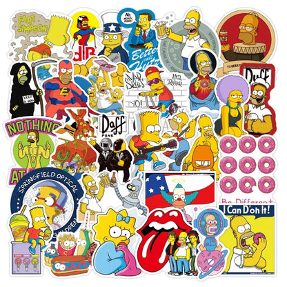 The Simpsons Graffiti Waterproof Stickers