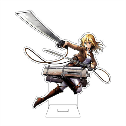 16CM Anime Attack on Titan Cosplay Acrylic Figure Stand Plate Jean Kirstein Hange Zoe Rivaille Ackerman Ornaments Gifts