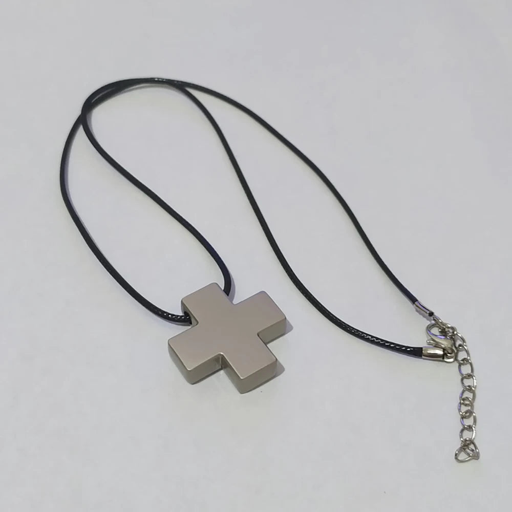Anime EVA Alloy Cross Rope Chain Necklace & Pendant