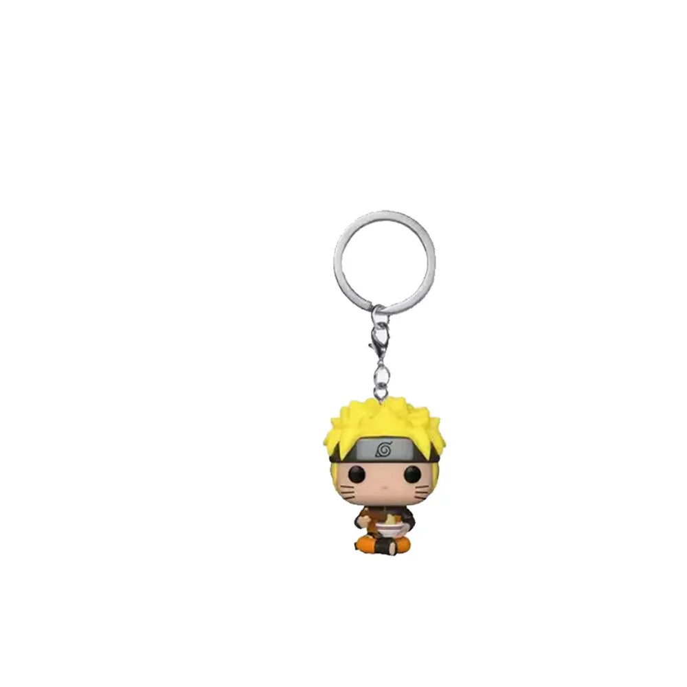 Keychain  Shippuden Uzumaki Kakashi Sasuke Kurama Kawaki Glow Vinyl Figure Key Ring Anime Bag Pendant Gift Toys