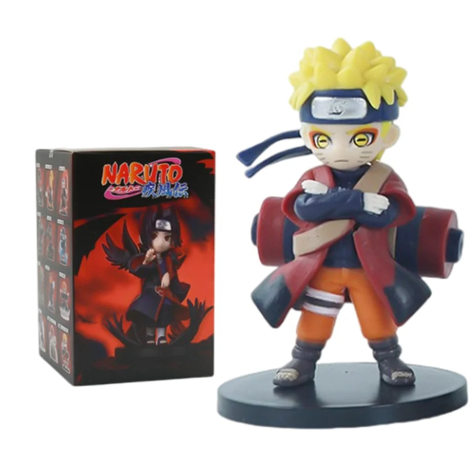 1-12pcs Naruto Blind Box Figure Toys Shippuden Akatsuki Arc Series Trendy Mystery Box PVC Model Surprise Christmas Toys Gift