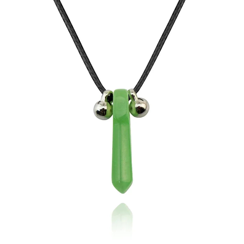 Hokage Tsunade Gemstone Nature Jade Pendant Uzumaki Charms Necklace Halskette Anime Cosplay Prop Jewelry