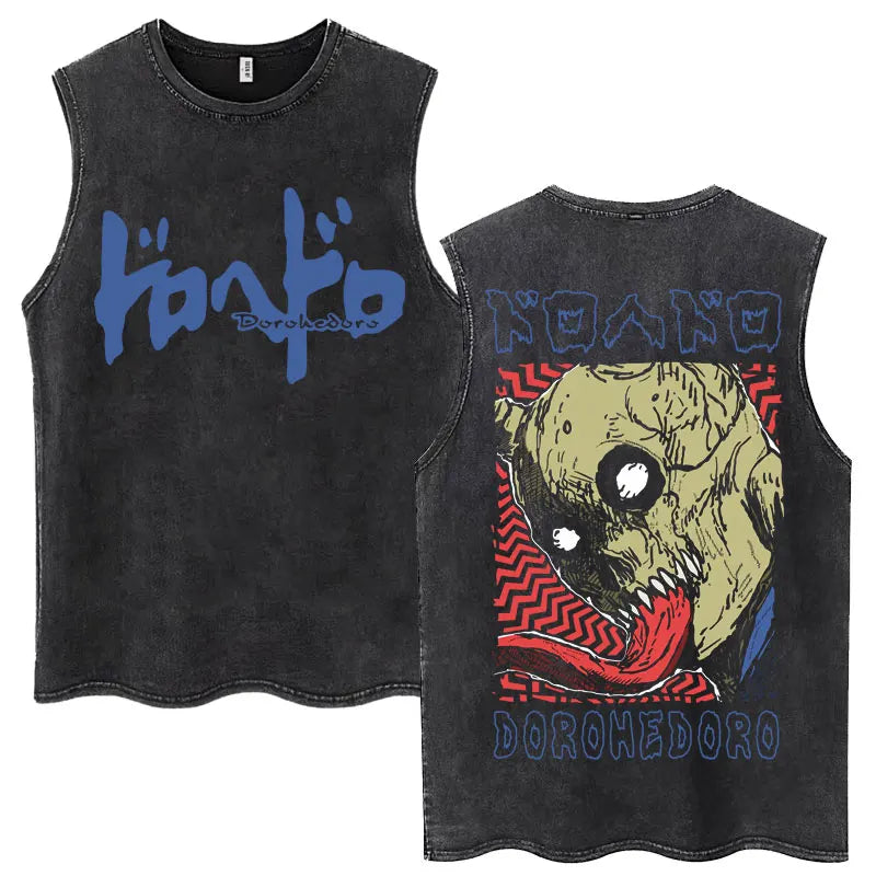Dorohedoro Pattern Washed Tank Top