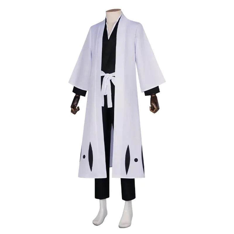 Anime Aizen Sousuke Cosplay Costume Bleach Cosplay Kuchiki Byakuya Captain Hitsugaya Toushir Captain Robe Kimono Outfit for Men