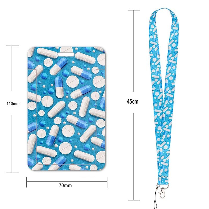 100 Styles Anatomy Credential Holder Keychains Neck Lanyard Pass Card Anime Credit Card Holder Keychain Straps Wholesale