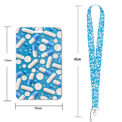 100 Styles Anatomy Credential Holder Keychains Neck Lanyard Pass Card Anime Credit Card Holder Keychain Straps Wholesale