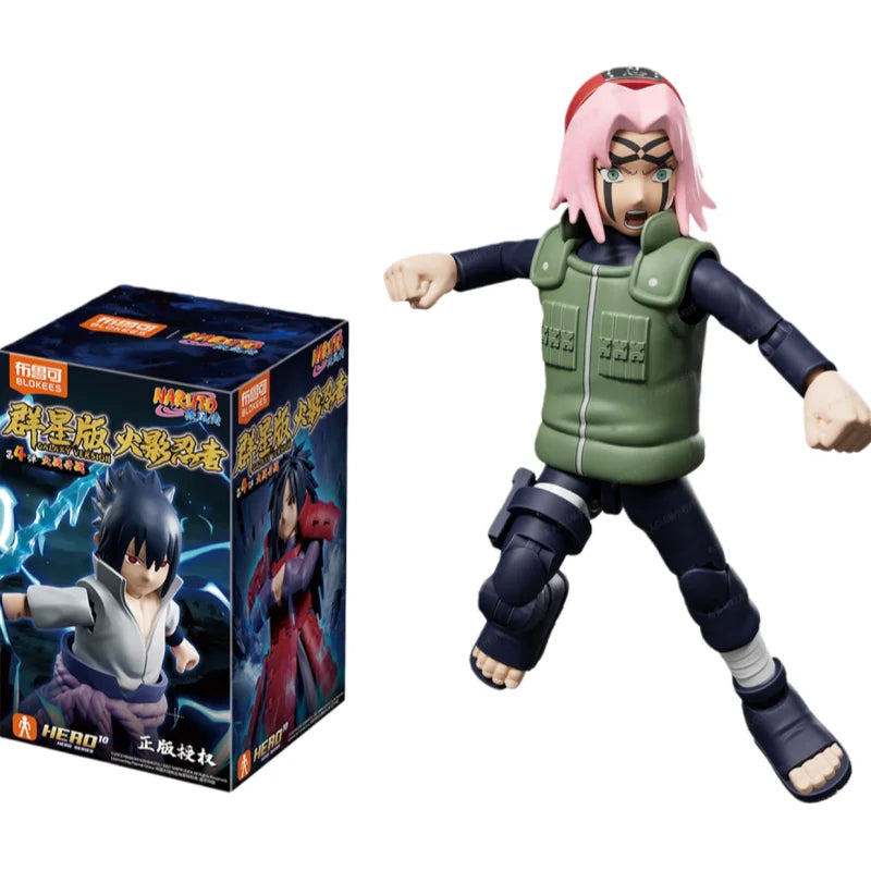 BLOKEES Building Block Man NARUTO Many Stars Edition 4nd Uchiha Sasuke Assembly Model Desktop Decoration Collect Gifts