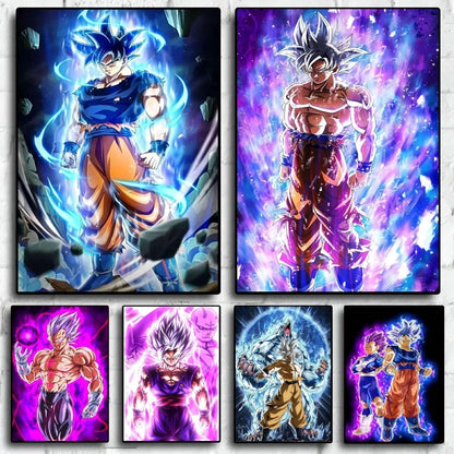 Classic Anime Canvas Printing Posters Dragon Ball Goku Vegeta HD Prints kids Gifts Aesthetic Poster Room wall Decor Pictures