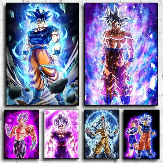 Classic Anime Canvas Printing Posters Dragon Ball Goku Vegeta HD Prints kids Gifts Aesthetic Poster Room wall Decor Pictures