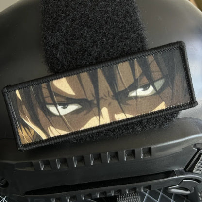 Levi Ackerman Eyes Morale Badge Hook and Loop Attack on Titan Anime Patch Printing Commander Tactical Military Backpack Sticker