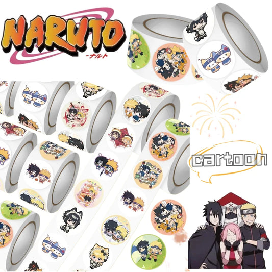 Naruto Rolling stickers Sasuke Uchiha and Uzumaki Naruto Cartoon High-Appearance Fashionable Portable Student Journal Stickers