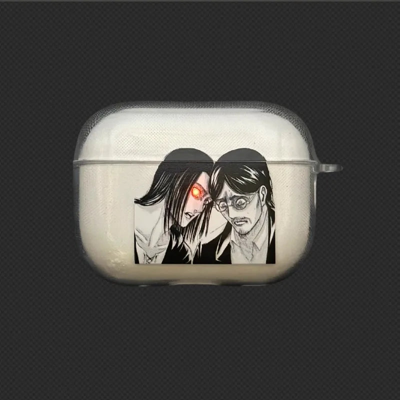 Attack on Titan Transparent Case for Airpods 4 3 2 1 Pro3 Pro2 Eren Jaeger Soft TPU Protective Cover Anime Decorations Shell