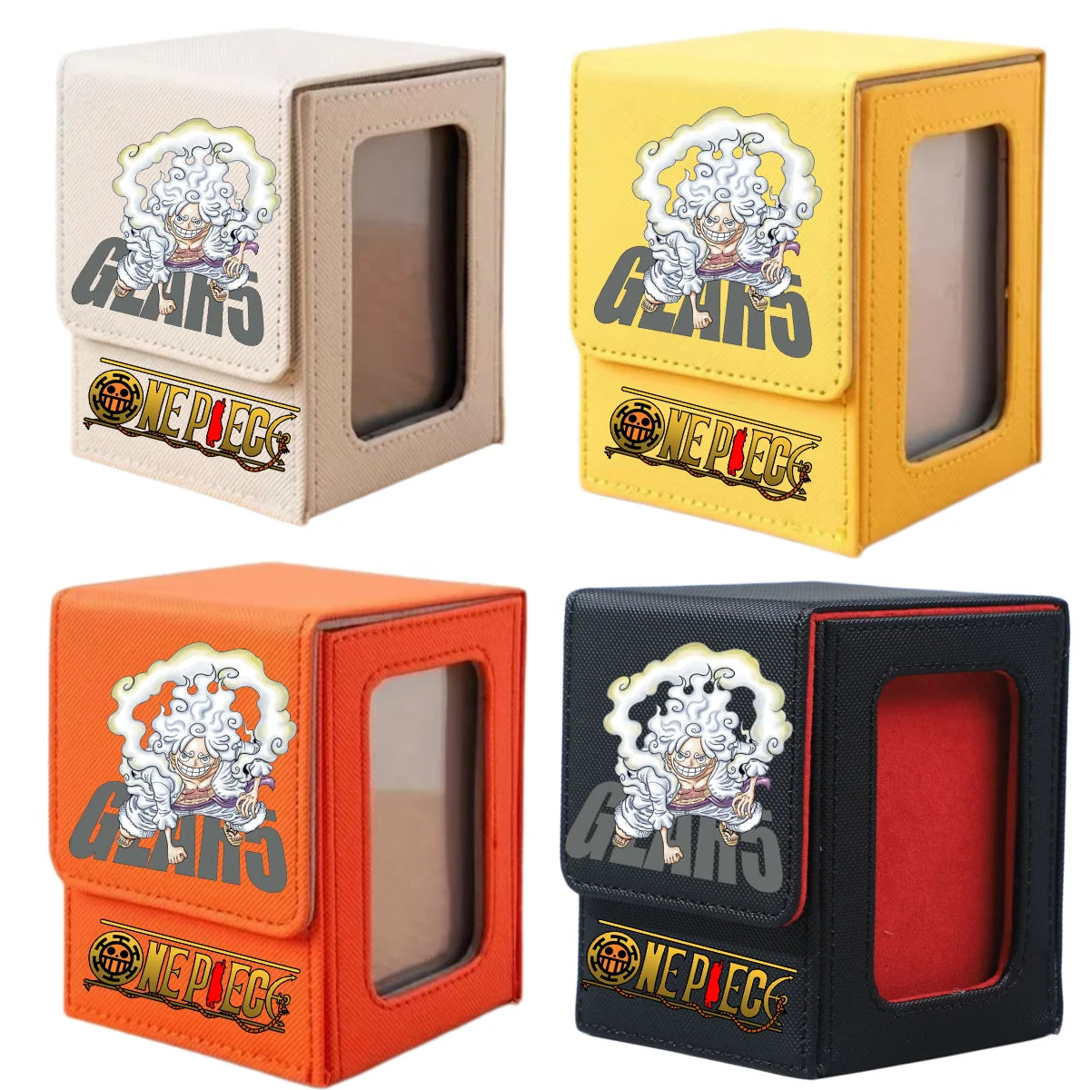 ONE PIECE Luffy Zoro Trading Card Deck Box with Window Cartoon Magnetic Closure Game Card Deck Holder Jewelry Organiser Case