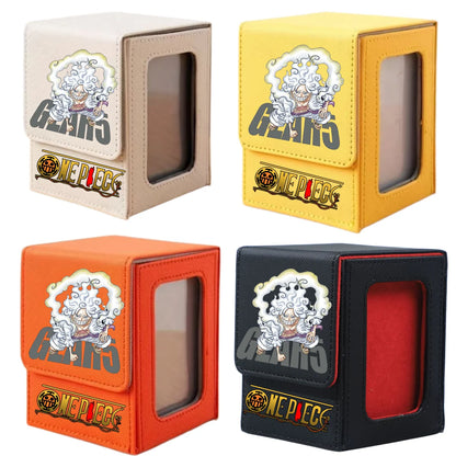 ONE PIECE Luffy Zoro Trading Card Deck Box with Window Cartoon Magnetic Closure Game Card Deck Holder Jewelry Organiser Case