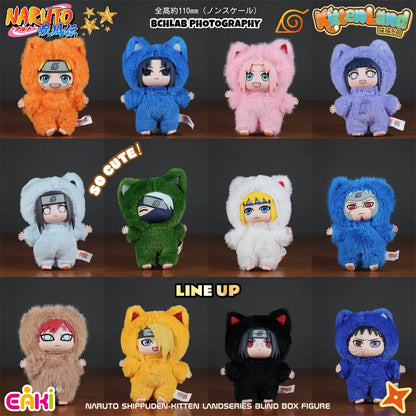 Brand New In Stock Genuine EAKI Naruto Shippuden KittenLand Vinyl Series Third Blind Box Plush Figurine Model Toys Holiday Gifts