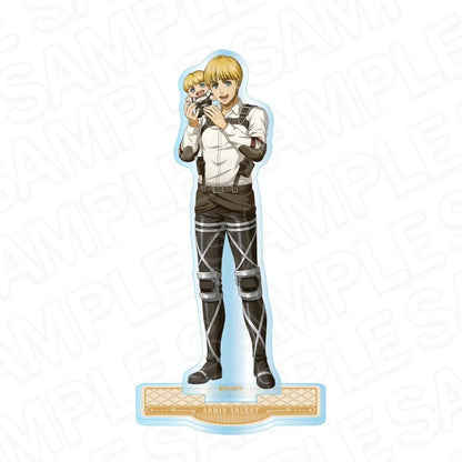 Attack On Titan Mini Doll Holding Character Acrylic Stand Figure Keychain Desktop Ornament Collection Gift For Anime Fans