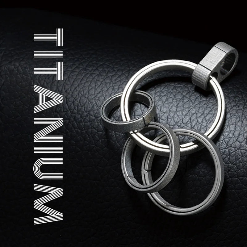 Real Titanium Alloy Key Rings Keychains Buckle Pendant Super Lightweight Man Car Keychain for Male Creativity Gift Wholesale