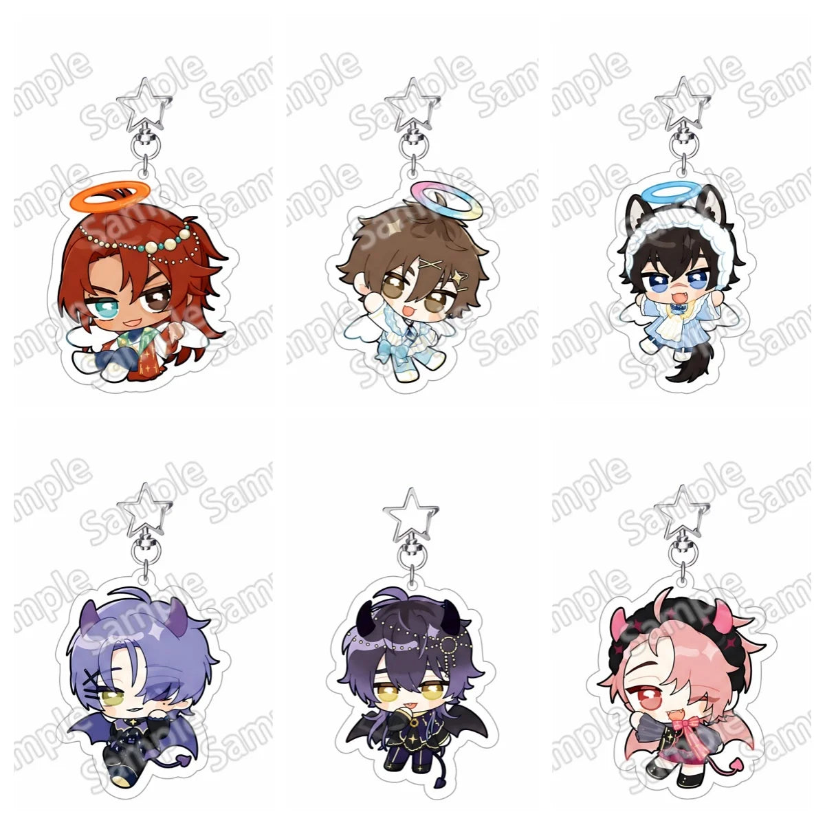 New Anime Game 6cm Nu: Carnival Keychain Stand Olivine Quincy Blade Acrylic Model Standing Sign Cake Topper Holder Desk Decor