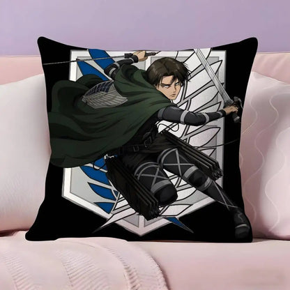 Attack on Titan Levi Ackerman Pillow Case Ultra Soft Skin Friendly Fabric Cloud Like Comfort & Concealed Zipper